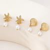 Creative Pearl Starfish Stud Earrings for Women - Exquisite Seaside Resort Style