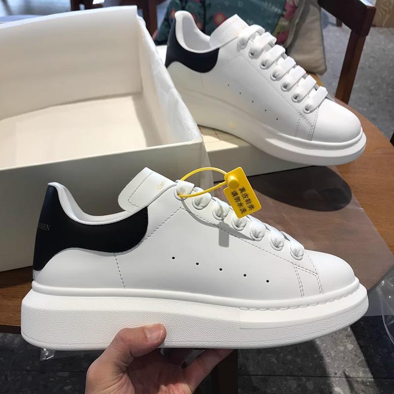Couple small white shoes men's and women's shoes McQueen casual height increase sports board shoes breathable versatile large size sports casual shoes
