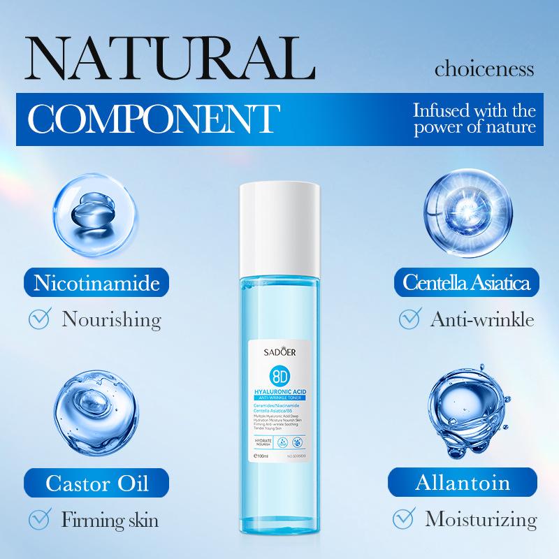 Hyaluronic Acid Anti-Wrinkle Toner SADOER8D Moisturizing Firming Moisturizing Water