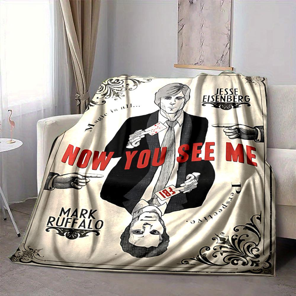 1 Stück Jetzt siehst du mich Flanell-Kuscheldecke - HD-Druck Leichte Weiche Warme Ganzjahresdecke für Sofa, Bett, Reisen, Camping 082