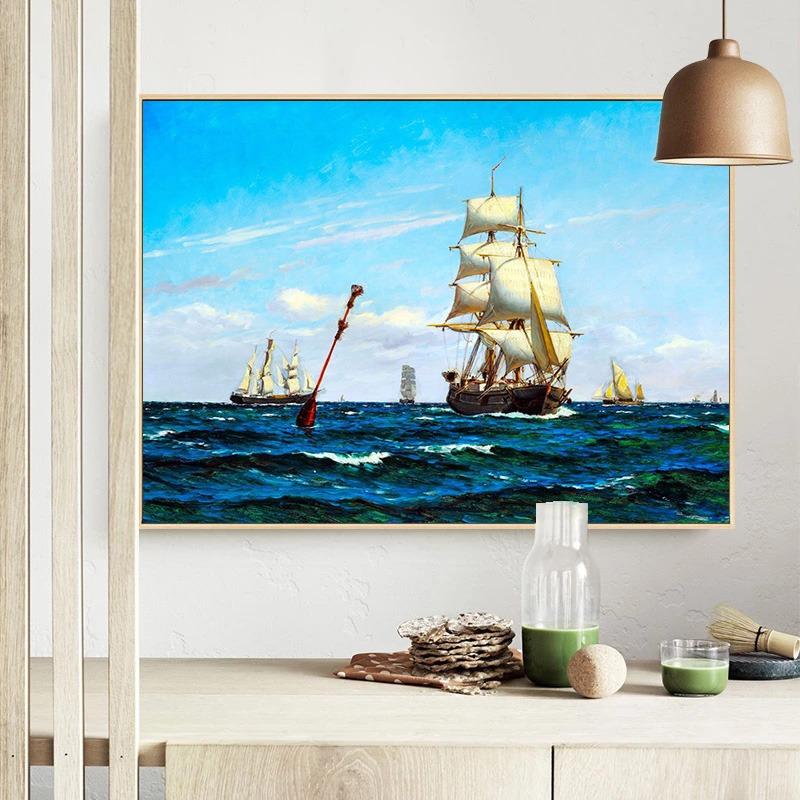 The Wild Hunt of Odin Crossing The Delaware Liberty Leading The People Painting Canvas Print Poster for Living Room Home Decor