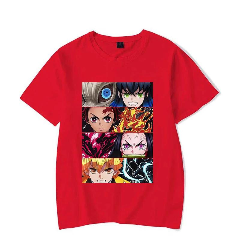 

Zenitsu Print T-shirt Men Tees Round Neck T-shirt Anime Kamado Tanjirou Kamado Nezuko Hashibira Inosuke Aesthetic Men s T-shirt 4XL