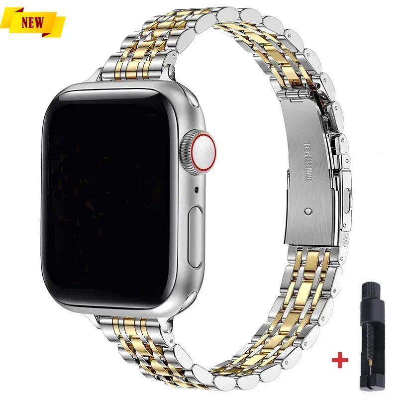 Stainless Steel Strap For Apple Watch Ultra 2 Band 49mm 42 44mm Metal Bracelet iWatch Series 10 46mm 9 8 7 6 SE 5 4 3 45mm 41mm