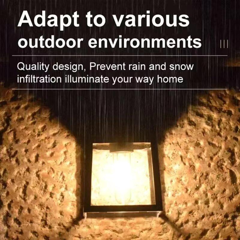 House Garden Fence Decoration Light Sensor Solar Energy Wall Lantern LED Powerful Solar Wall Light Outdoor Waterproof LED Lamp