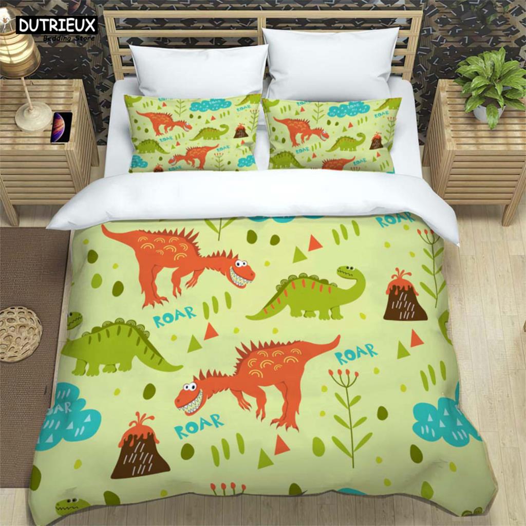 Comforter Cute Dinosaur Ed With Printed Bedding Queen Bedding Set Cute Style Bedding Set Luxury For Children Bedding Set