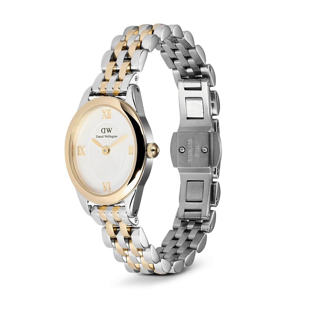 Daniel Wellington Ophelia Mini Ladies' Watch 25.5x22 Beans Link Two-Tone White G S Elegant Fashion Gift for Women 20s 30s Popular Brand