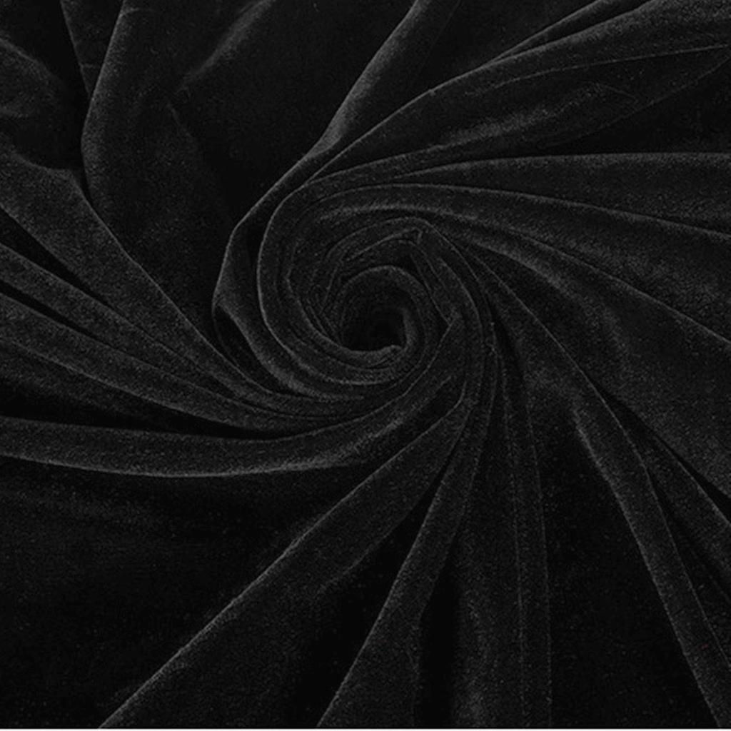 moonfarm Black Velour 150cm Slightly for Backgrounds Fabric, Wide, 1-5m Long, Thin, Crafts, (3m)