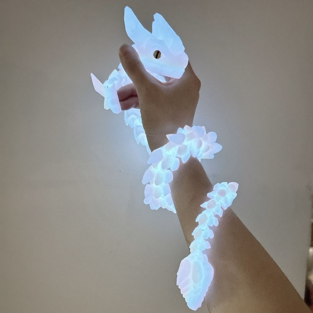 Glow In The Dark 3D Printed Horned Dragon Simulation Dragon Ornament Dragon Figurine  Home Decor