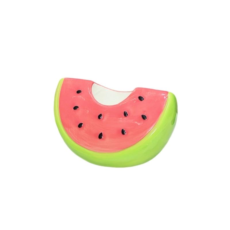 Ceramic Toothbrush Rack With Watermelon Shape Design Storage Holder For Razors Cosmetics Brushes Bathroom Essential