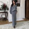  Cross-border European and American Autumn New Fashion Casual Comfortable Simple Top Waist Hip Skirt Women's Clothing