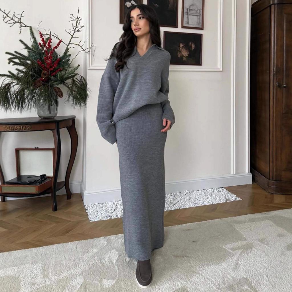 Cross-border European and American Autumn New Fashion Casual Comfortable Simple Top Waist Hip Skirt Women's Clothing