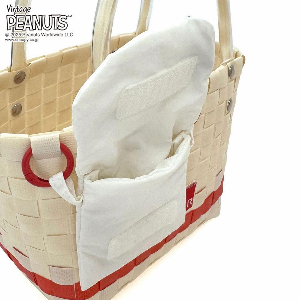 Snoopy Mini Basket Bag 8439 Charlie [Rootote] Women's IP.Baby Roo.Basket.Peanuts-0I (02 Brown)