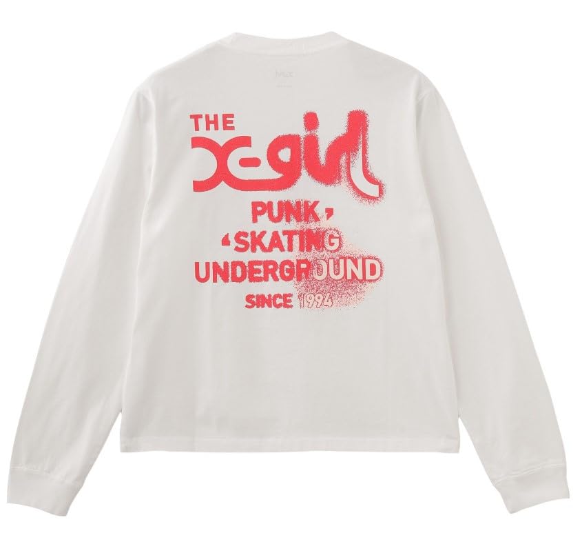 

Casual Rusty Logo Long Sleeve White X-girl Tee, Women s, белый