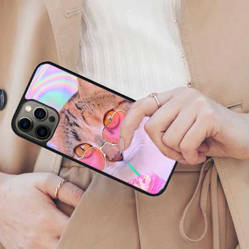 Cute and funny originality cat Magnetic Phone Case For APPLE iPhone 17 Air 16 14 13 12 Pro Max 15 Plus Wireless MagSafe Cover