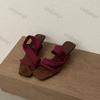 Fashion Women's Sandals 2025 Summer New Outdoor Fashion Lightweight Slip On Slippers Luxury Comfortable Sexy Elegant Medium Heel Shoes