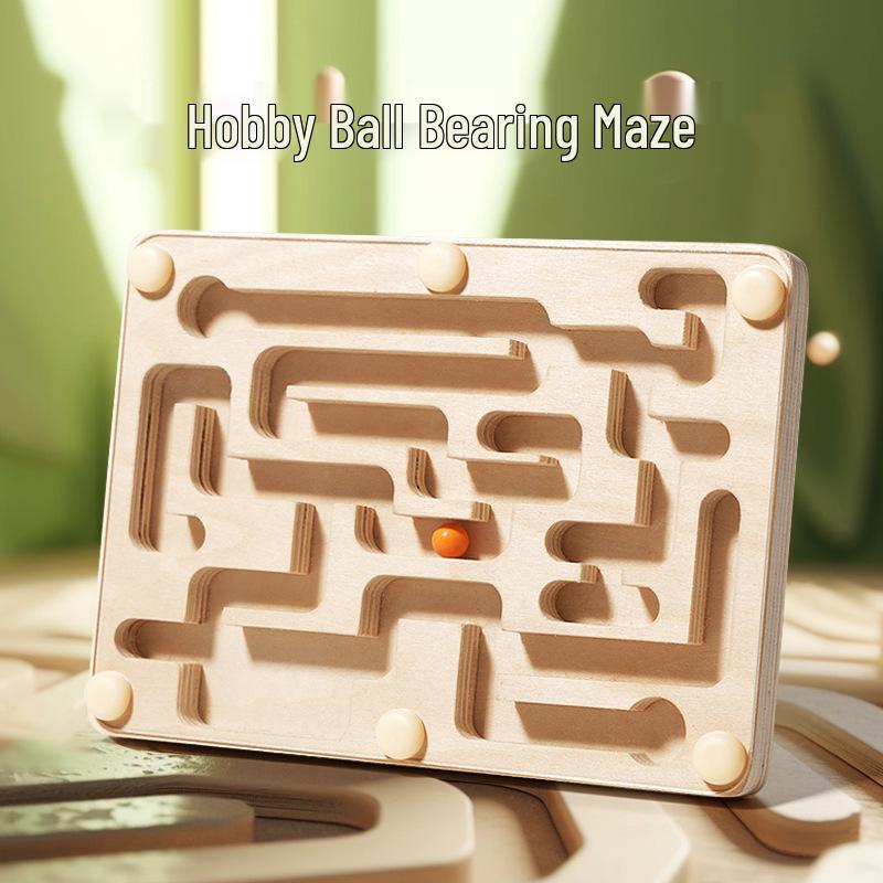 Wooden Palm-Sized Balance Maze: Children's Concentration & Coordination Toy