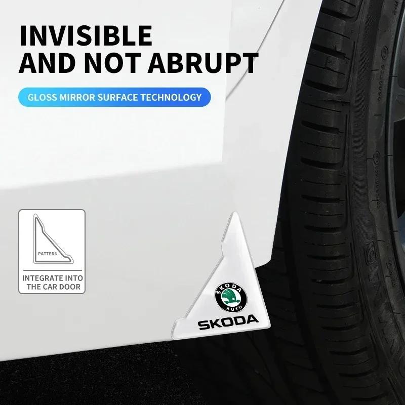 2pcs Transparent Auto Edge Corner Guard Protective Sticker For Skoda Octavia A5 Fabia Superb Yeti Rapid Citigo 3 a 5 a 7 2 agu233