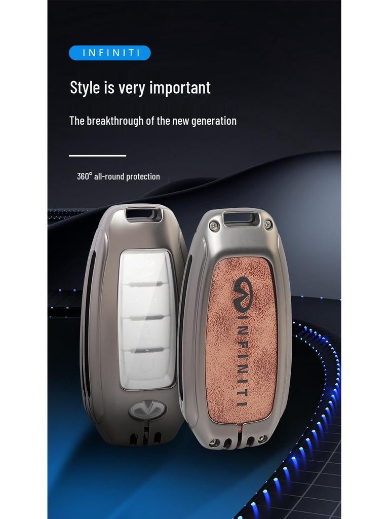 2022 Infiniti Q50L/QX50/QX60 Car Keycase: Durable Metal Keychain Bag