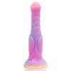 Mixed Color Glow in The Dark Dog Dildo  Alien Simulation Penis  Fake Penis Male and Female  Flirting Masturbator Sex Toy