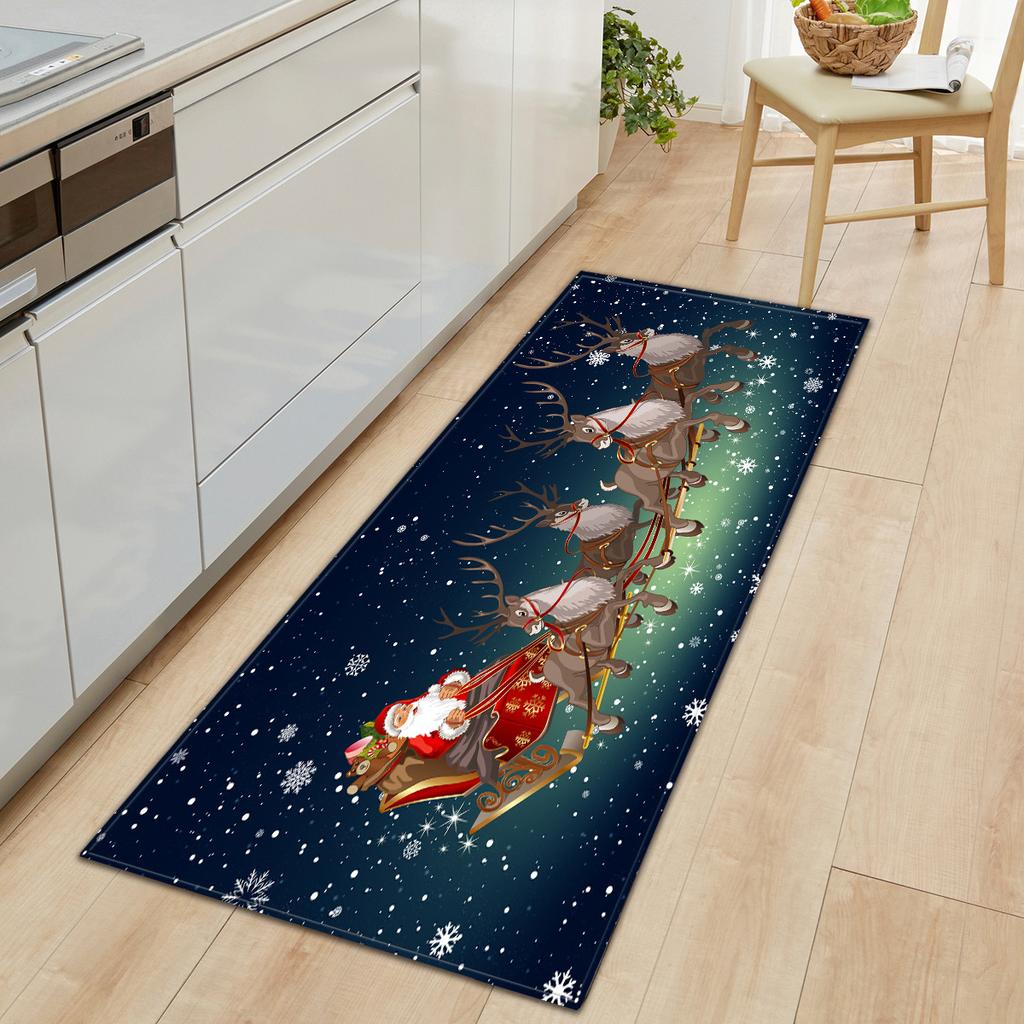 Christmas Kitchen Sand Carpet Doormat Long Floor Mat