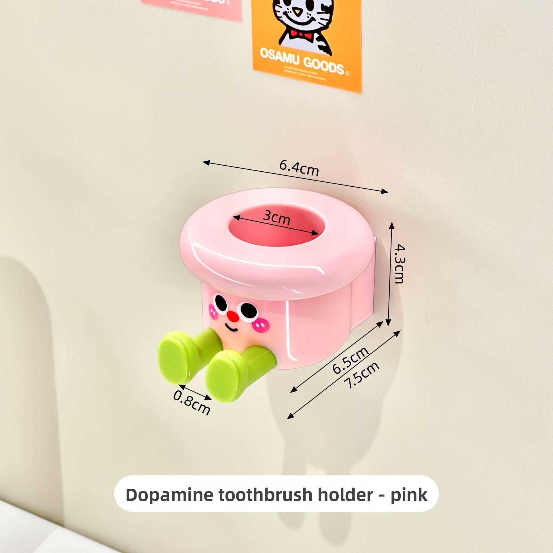 

Dopamine Magnetic Toothbrush Cup Holder Electric Toothbrush Holder Large with Mouthwash Cup Magnetic No Punching Household Bathroom back + toothbrush holder