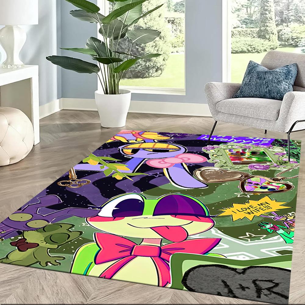 Digital Circus Floor Mat Perfect For Game Room Decorate Room Dormitory Balcony Antislip Carpet Office Home Decor