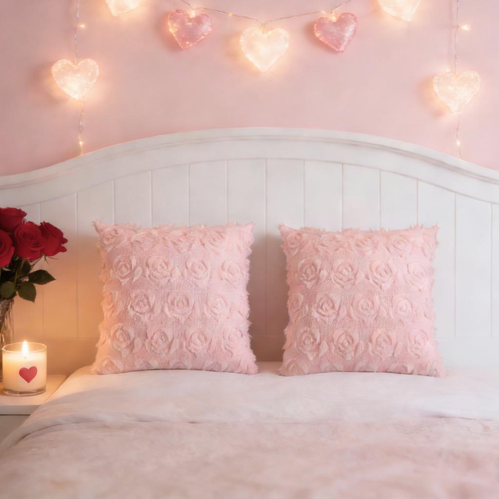 -color Quilted Plush Flower Pillowcase For Cushions, High-end Sofa Headboard, -color Cushion Cover For Home Decoration.
