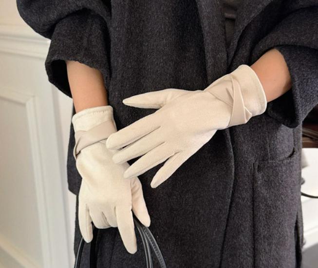 Damen Fleece-gefütterte Touchscreen-Handschuhe - Winddicht und warm zum Radfahren & Autofahren, Herbst/Winter 2025 Mode