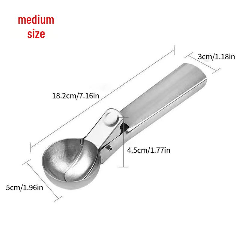 Cuillère à glace et à fruits en acier inoxydable