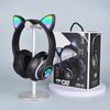 Cute Cat Ears Luminous Bluetooth Headset Folding Card Headset Wireless Headset