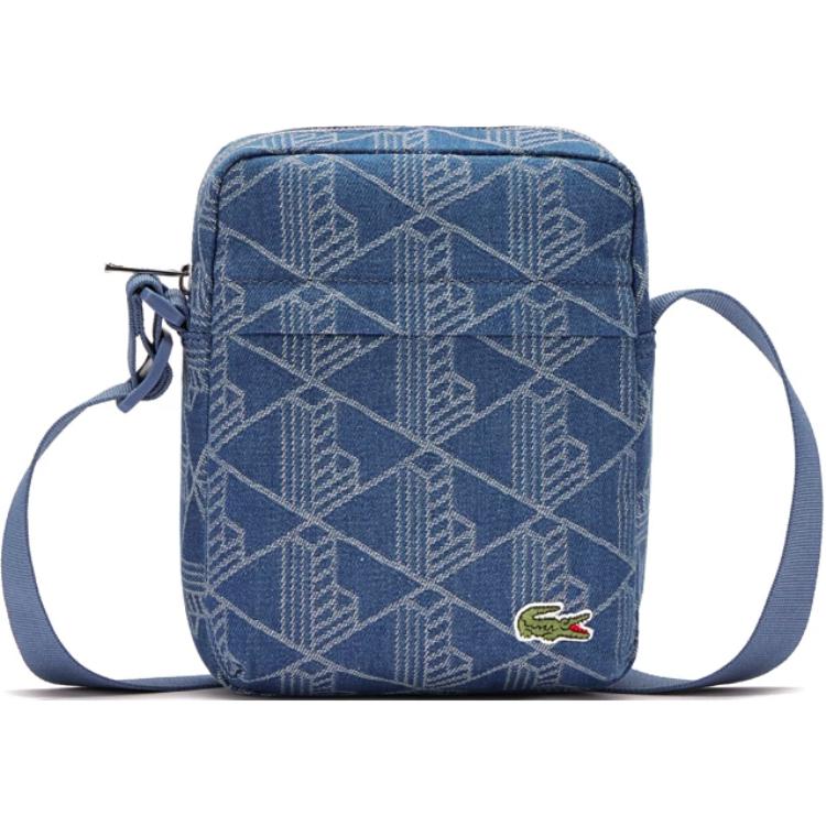 Lacoste Fashion Adjustable Shoulder Strap Fabric Crossbody Bag Unisex bags Blue NU4869NZQ74 Blue