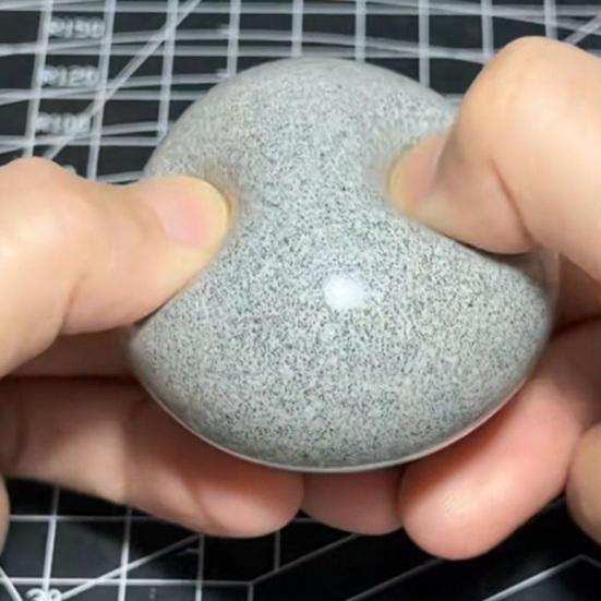 Stress Relief Stone Block Toy Portable Stretchy Hand Exercise Stress Ball Anti-anxiety Round Stone Squeeze Sensory Fidget Toy