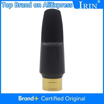 IRIN Alto Saxophone Mouthpiece Black Gold ABS Sax Mouthpiece Metal Mouthpiece Neck Woodwind Instrument Parts & Accessory