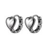 Sweet Cool Heart Shaped Metal Earrings Temperament Stud Earrings Cartilage Jewelry Fashion Piercing Earrings Gift