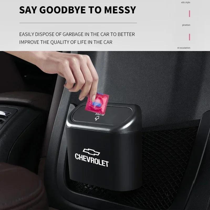 Hanging Car Trash Can Vehicle Garbage Dust Case Storage Box For Chevrolet Cruze Spark Captiva Suburban Camaro Malibu Silverad