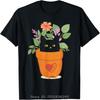 Funny Cat and Plant for Plant Lover Gardener Gardening T-Shirt Unisex cotton T shirt Fitness Tees Oversized topsunisex Clothing