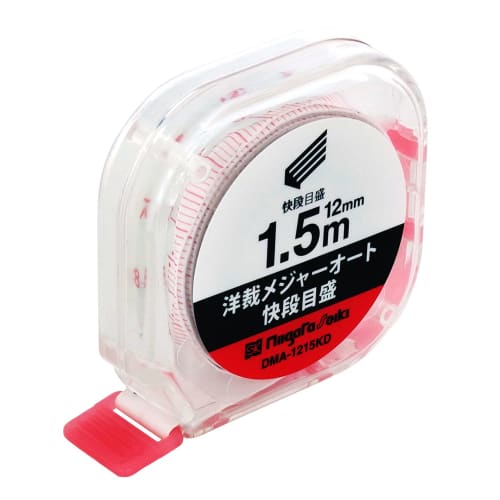 

Niigata Seiki (Niigata Seiki) SK Made in Japan Automatic Sewing Tape Measure, Kaidan Scale, 12mm Width, 1.5m, DMA-1215KD, JIS Standard