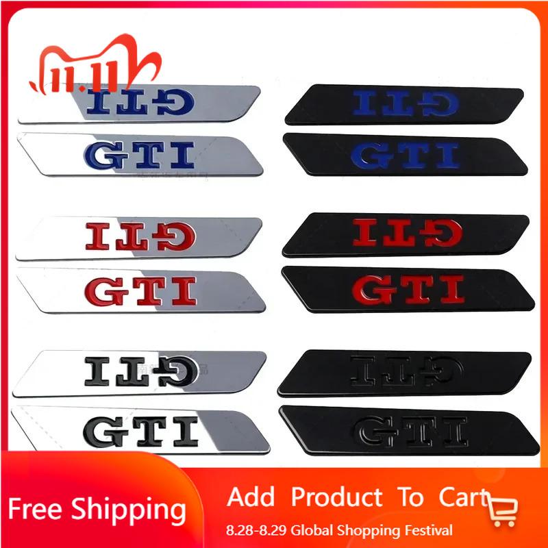 2026 Hot Sticker For Volkswagen GTI MK5 Passat Polo Golf 3 Jetta Tiguan Beetle Touran metal car side emblem mudguard badge bumpe