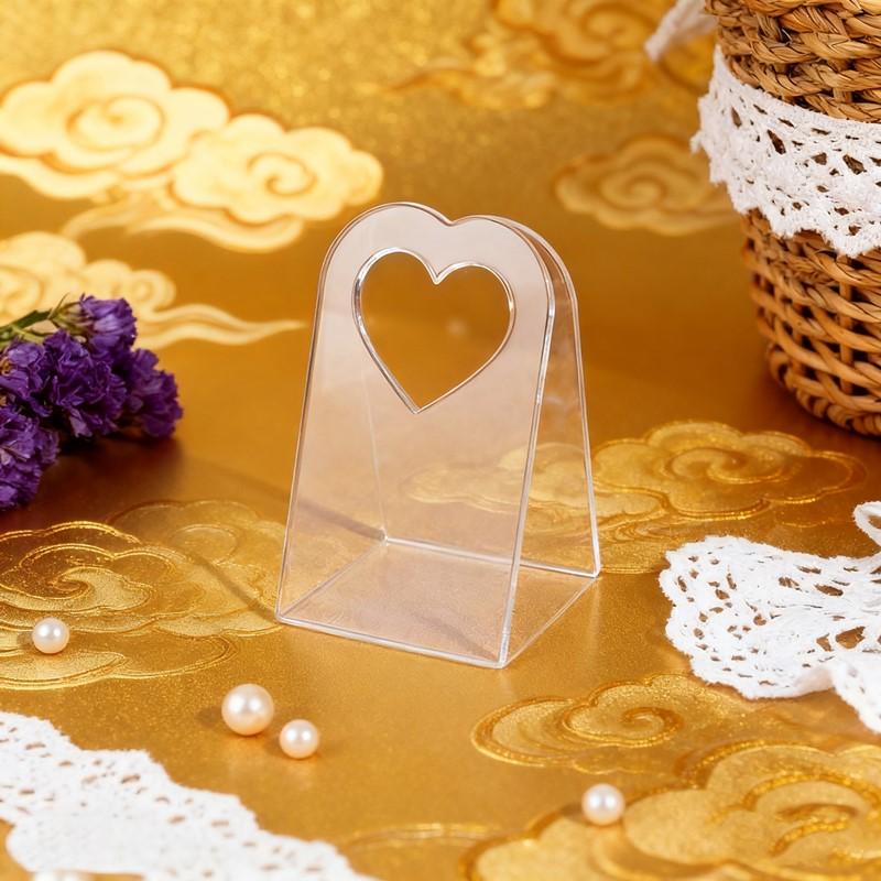 13 Piece Birthday Party Transparent Wedding Hand Box Acrylic Luxury Triangle Present Box Valentine's Day Gift Boxes Sugar Basket