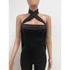 Women's Summer Strapless Backless Slim Cross Strap Jumpsuit