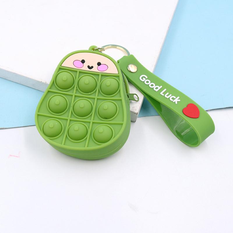 Silicone Coin Purse Mini Wallet  Sling  Bag Anti-stress Messenger Bag Strawberry Pineapple Bag