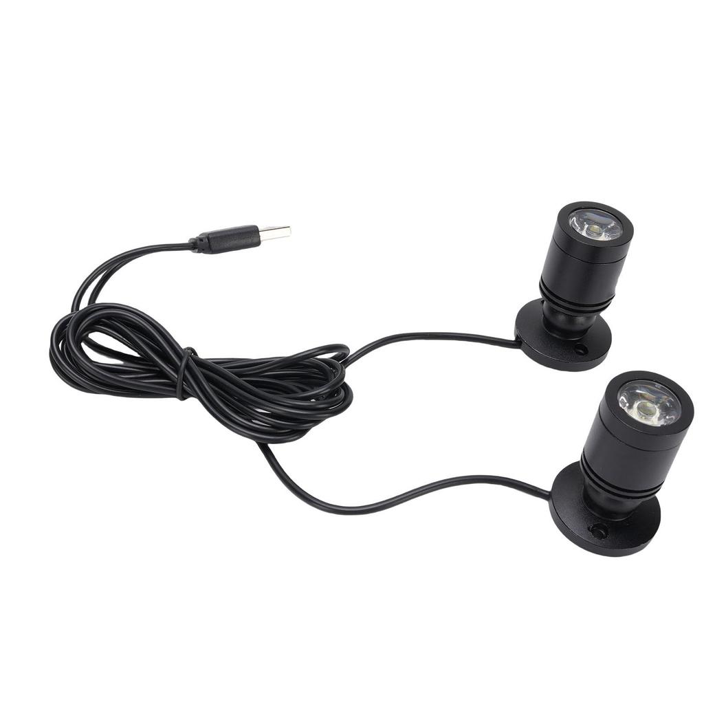 Dual Head Small Spotlight Showcase LED Spotlight Display Light for Closet Artwork Jewelry DIY Craft Aluminum Alloy