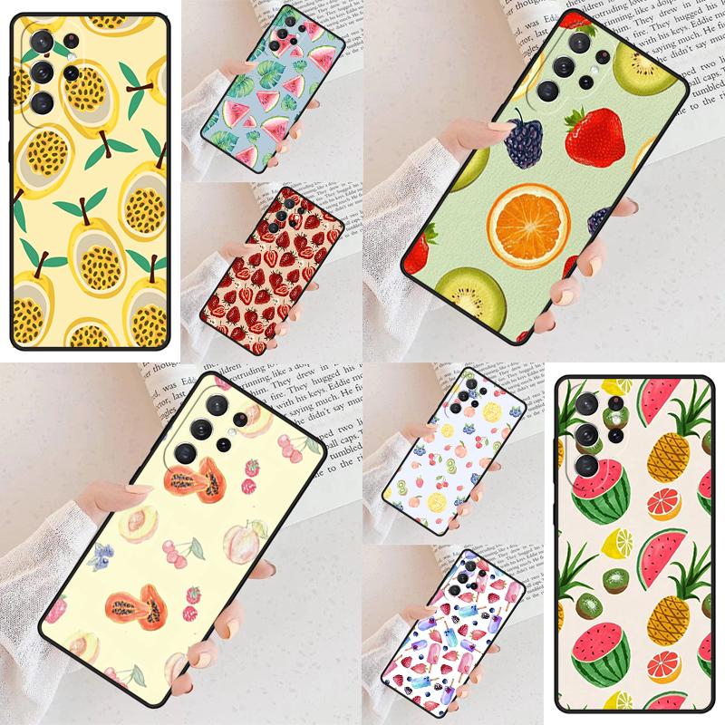 Fruity European Summer Cell Phone Case for Samsung Galaxy S26 Ultra S25 S24 S23 S22 S21 S20 Note10 Cover