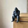 Cartoon Sitting Gorilla Statue Ornament 3D Printed Thinker Gorilla Figurine For Home Desktop Interior Decoration Gift