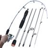 Spinning Rod 5 Sections Portable Fishing Rod Super Hard Fishing Rod Carbon Lightweight Lure Rod