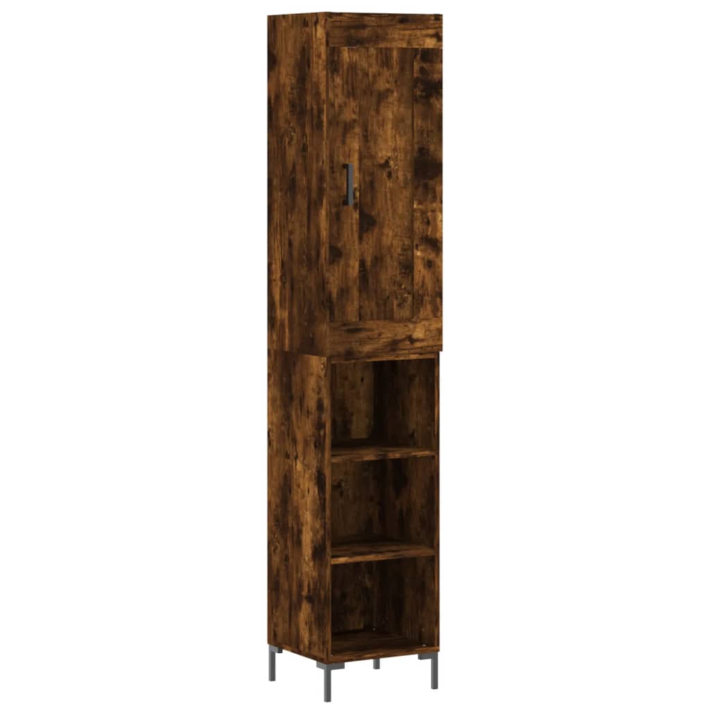 Highboard Smoked Oak 34.5 x 34 x 180 cm Particleboard