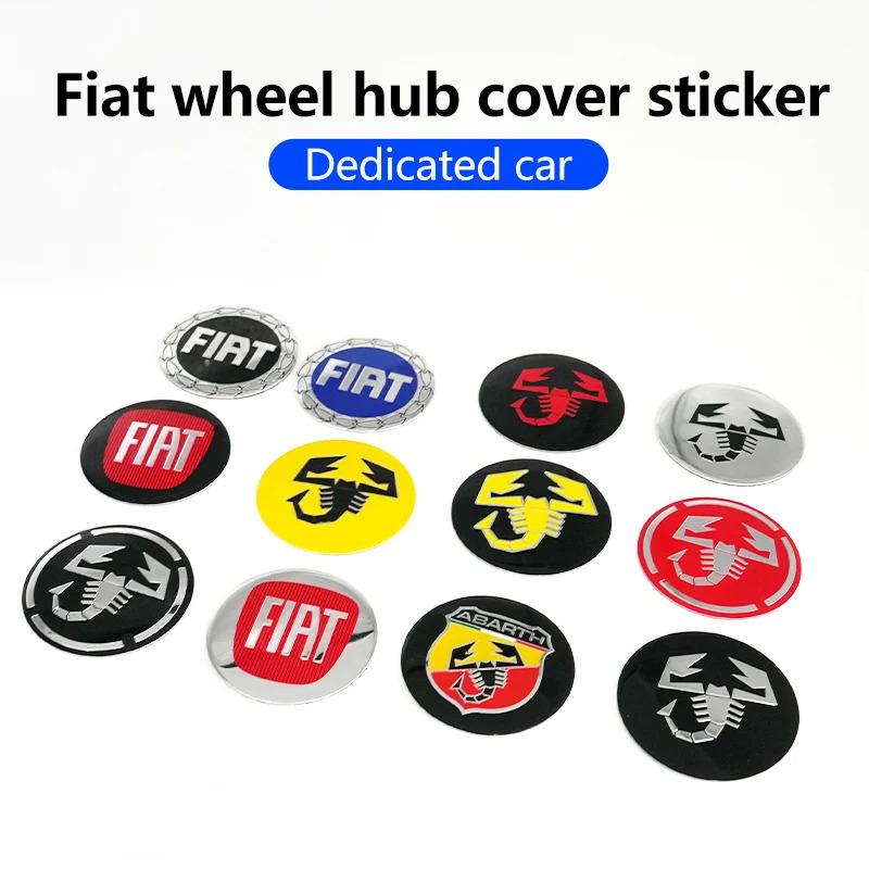 4pcs 65mm 60mm 3D logo car emblem Wheel Center Hub auto Rim refit dust-proof badge covers sticker styling accessories For FIAT