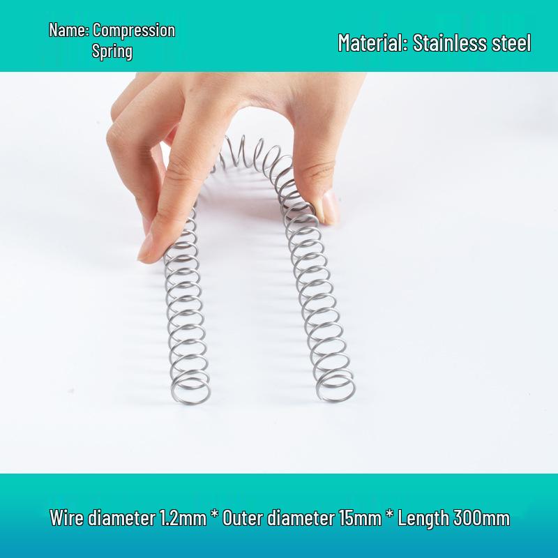 Steel Wire Compression Spring, 1.2-50mm Diameter, Long, Thin & Durable, Yellow, 300 Available