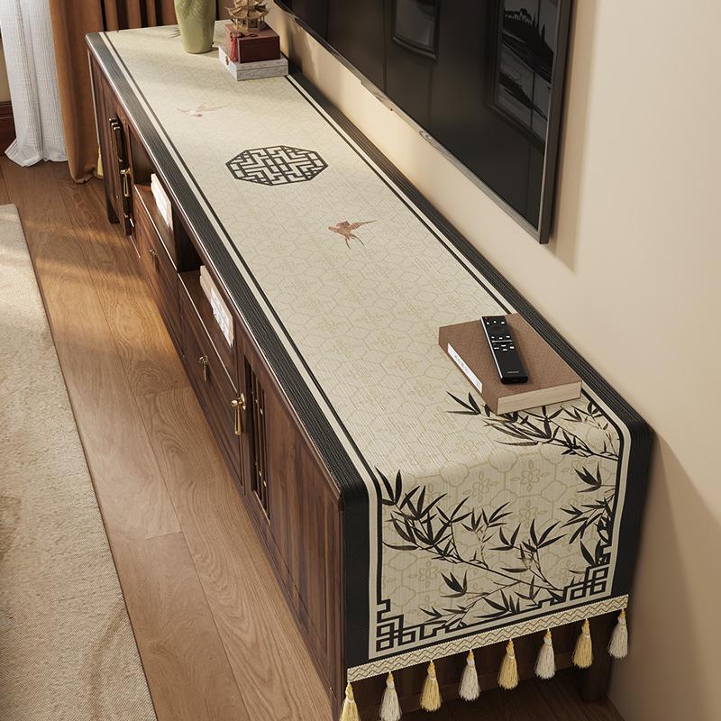 Zen TV-Schrank, Tischdecke, Couchtischabdeckung, Kommode, Schuhschrank, Beistellschrank, Hochwertige Staubtischdecke