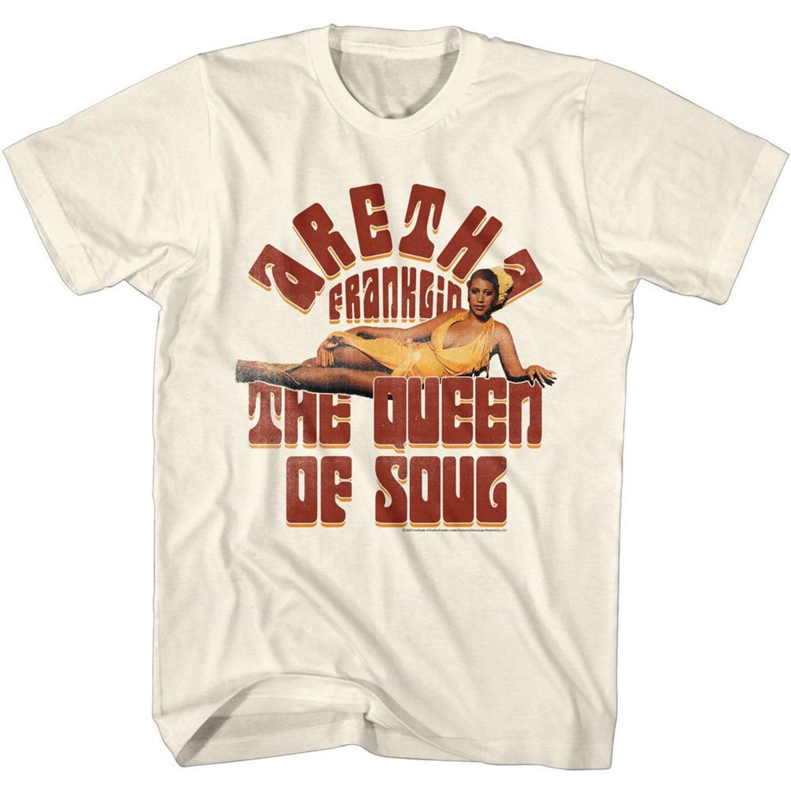 Aretha Franklin Lounging Aretha Natural Adult T-Shirt S